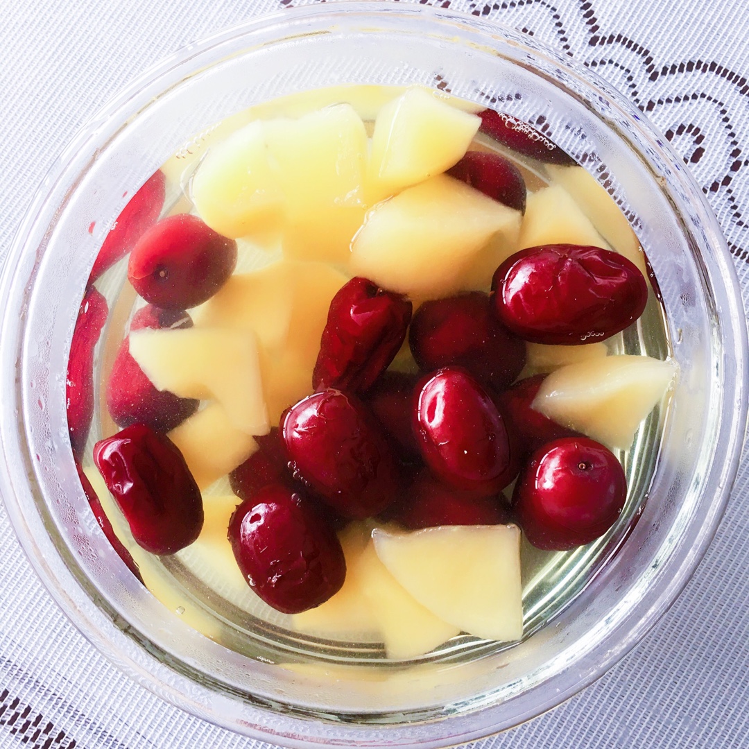 78米线儿做的苹果大枣甜汤