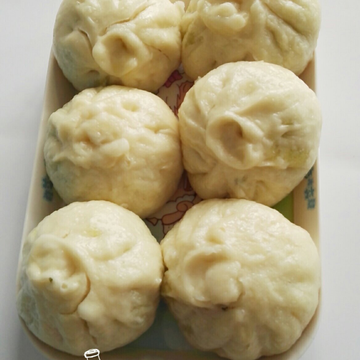 小白菜香菇香干馅儿菜包子