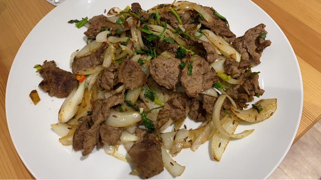 香菜孜然牛肉