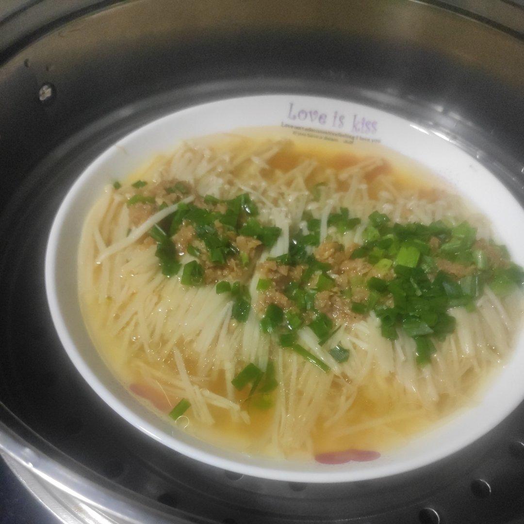 蒜蓉蒸金针菇