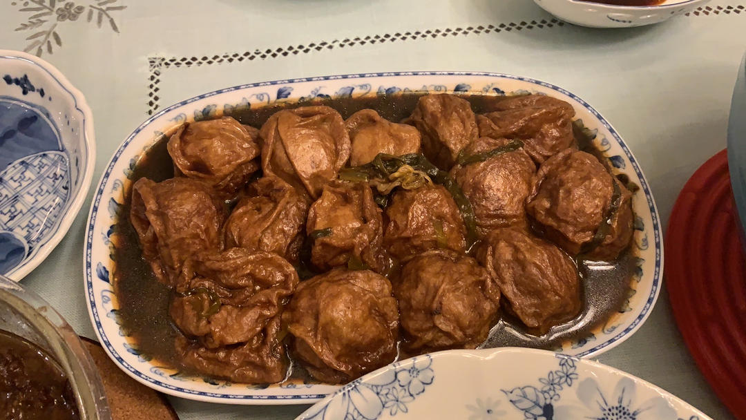 红烧油面筋塞肉