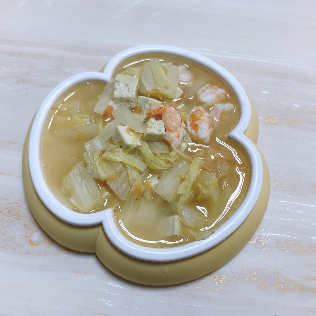 宝宝辅食：娃娃菜虾皮豆腐煲