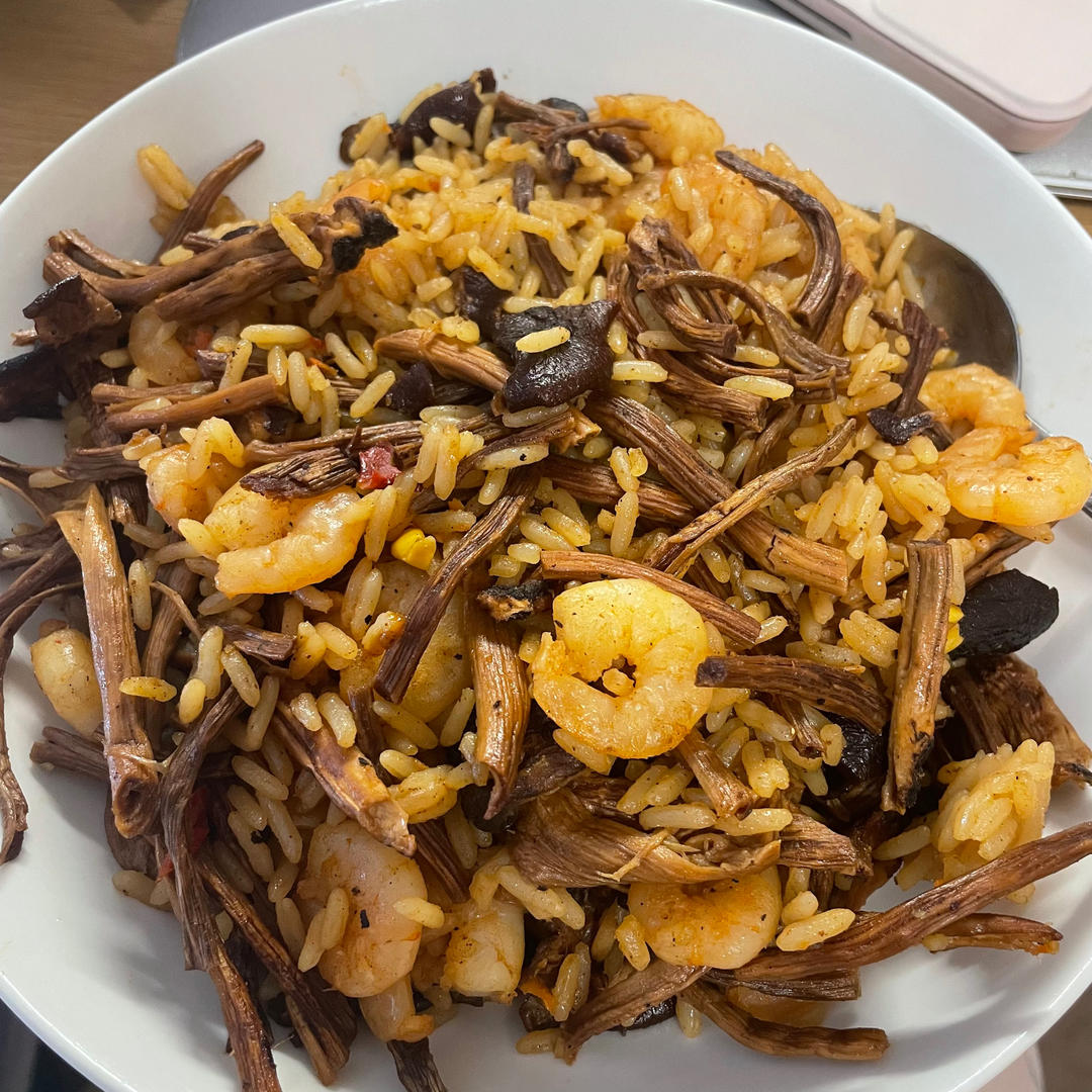 家常炒饭-茶树菇炒饭