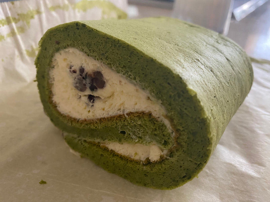完美抹茶蜜豆蛋糕卷