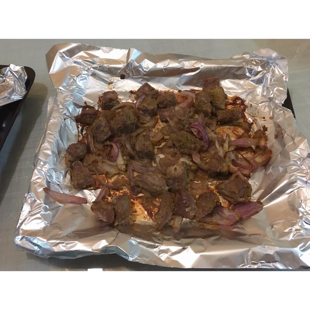 烤羊肉串/孜然羊肉/烤羊排 (烤箱/空气炸锅版)