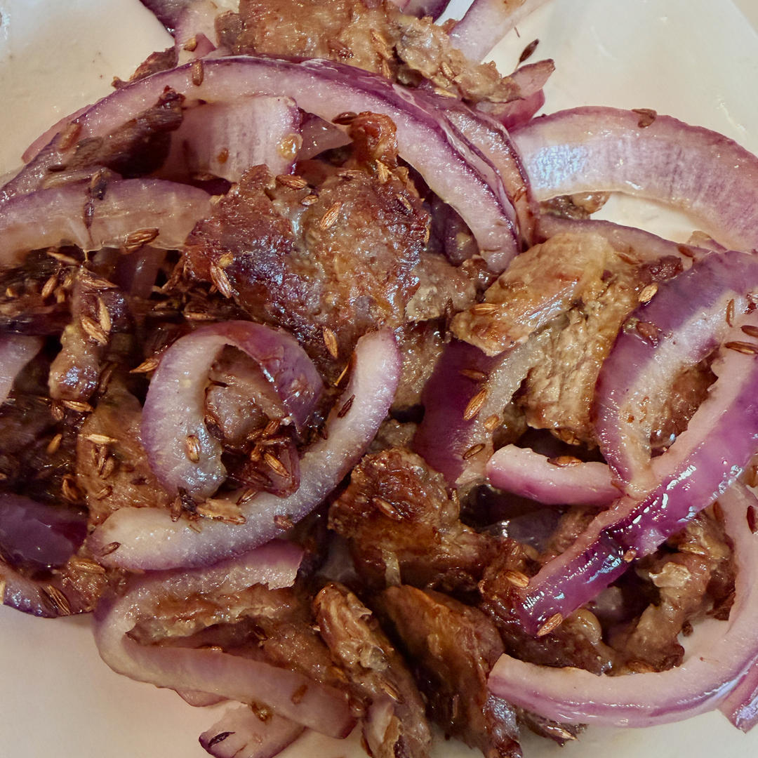 我做的蒜香孜然牛肉粒完爆烧烤店！！