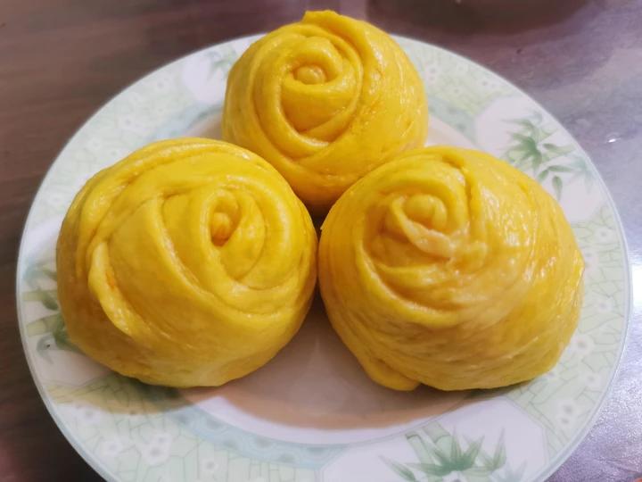 玫瑰花馒头（南瓜版）