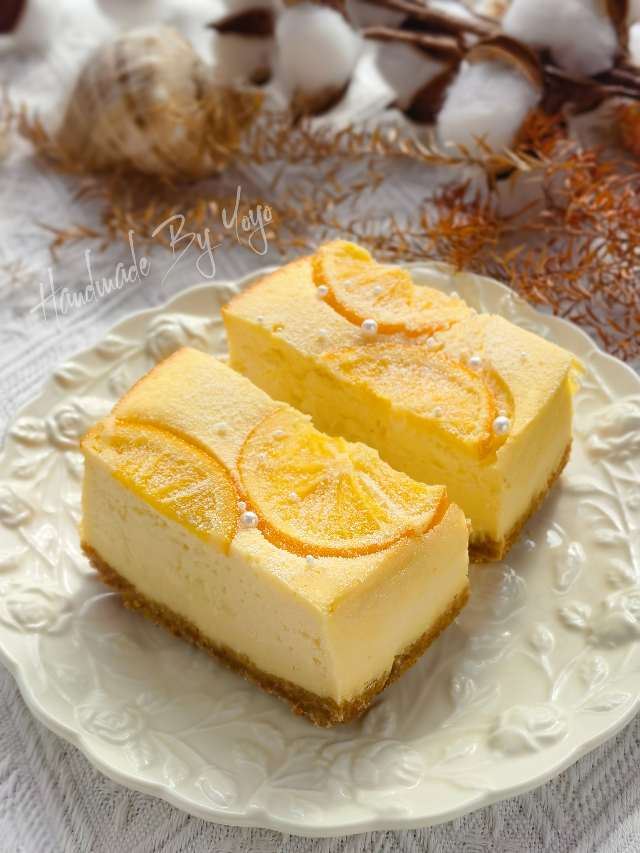香橙酸奶芝士蛋糕❤️消耗奶油奶酪的做法