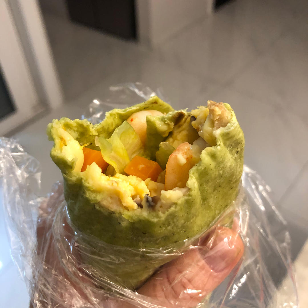 一口下去满足感爆棚的杂蔬虾仁芝士卷饼|马克西姆不粘锅