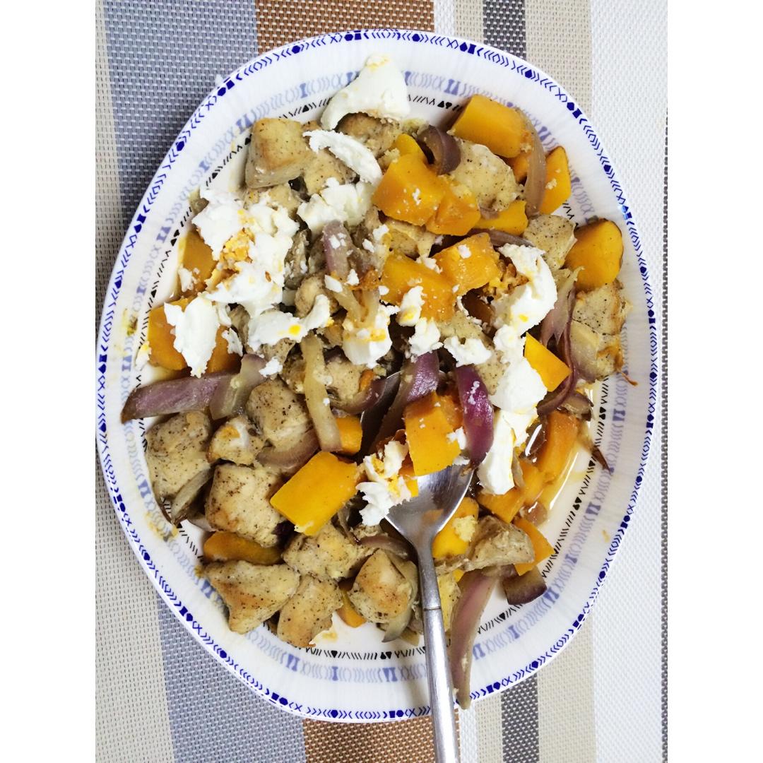 【健康三餐】孜然南瓜蒸鸡胸
