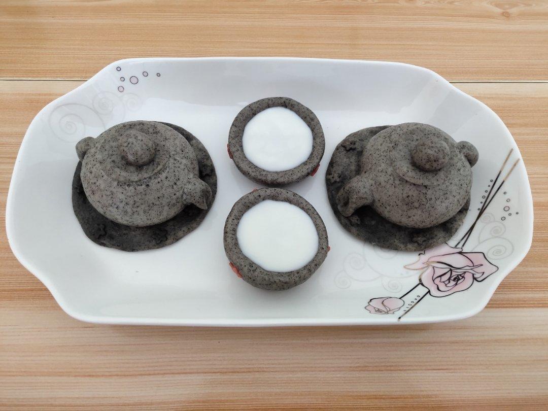 圣诞雪人卡通馒头系列（三）~带红斗篷的雪人
