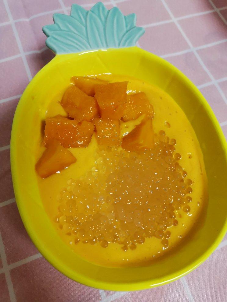 港式甜品——杨枝甘露(芒果西米露)附芒果花切法