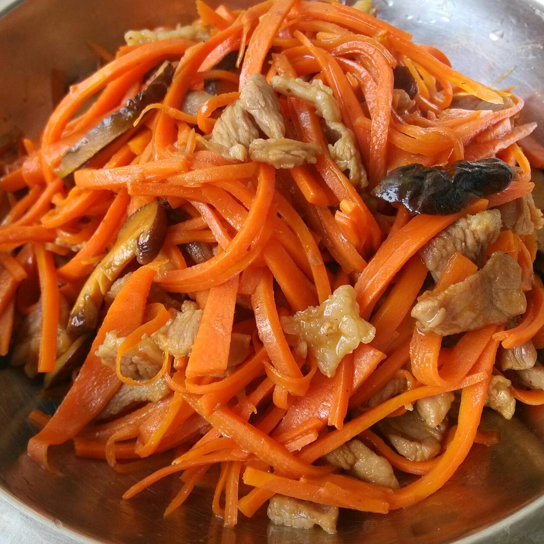 胡萝卜炒肉丝