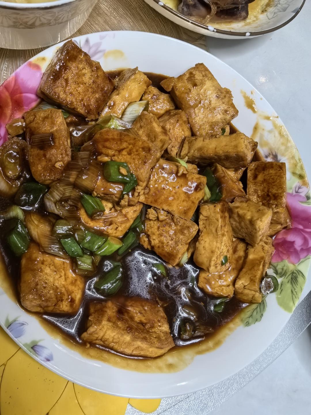 葱烧豆腐