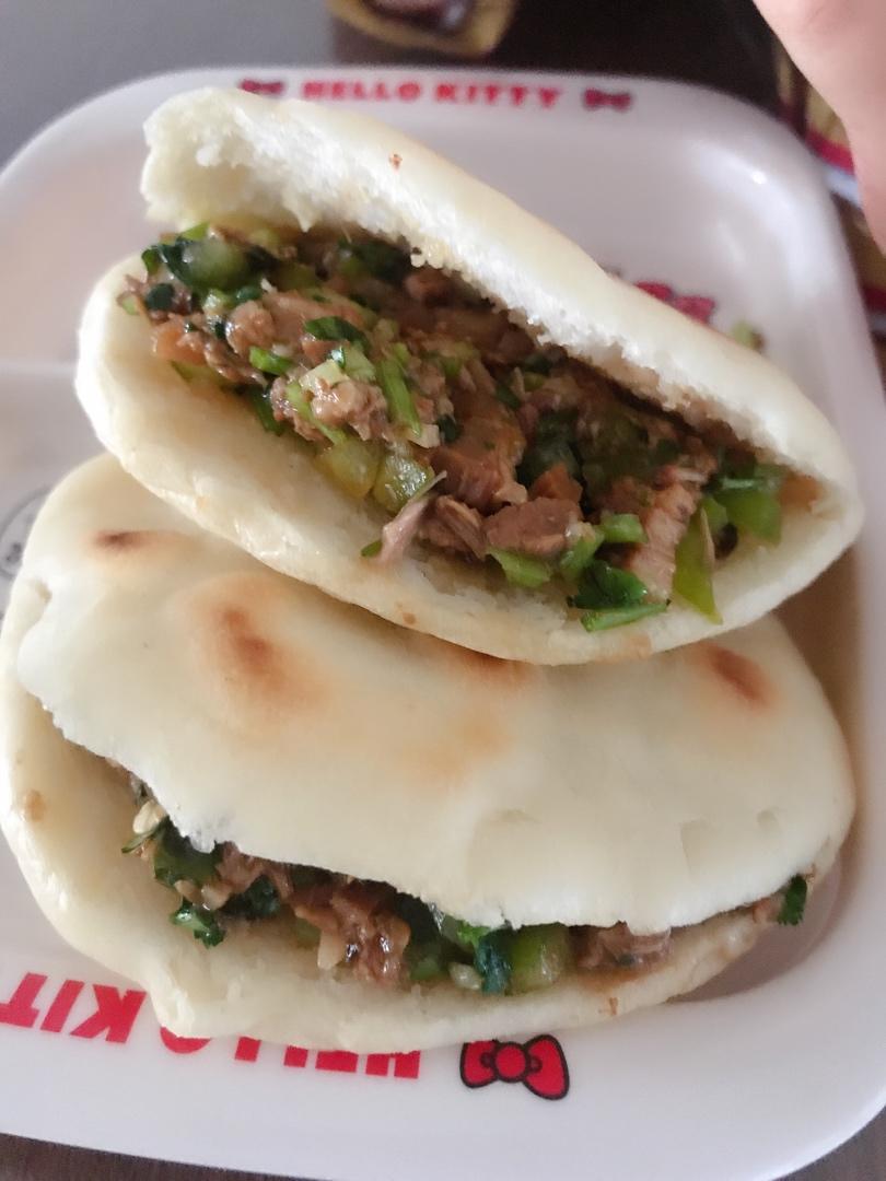袁豆豆～肉夹馍（饼和肉的做法）