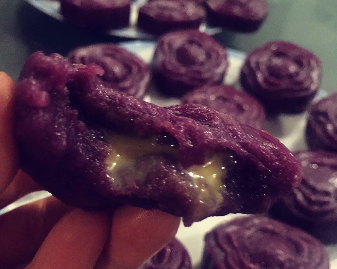 炼乳紫薯糯米糕--流沙、爆汁让你吃到停不下来的做法