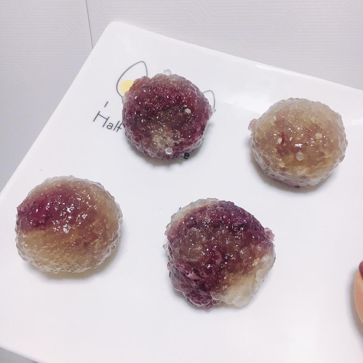 水晶紫薯丸子