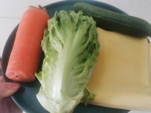 蔬菜豆皮卷减脂晚餐的做法 步骤1