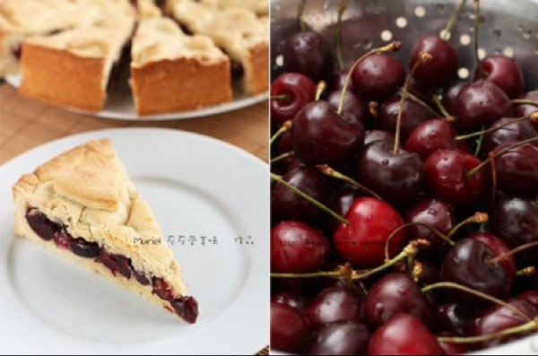 Basque cake with cherries 巴斯克樱桃派