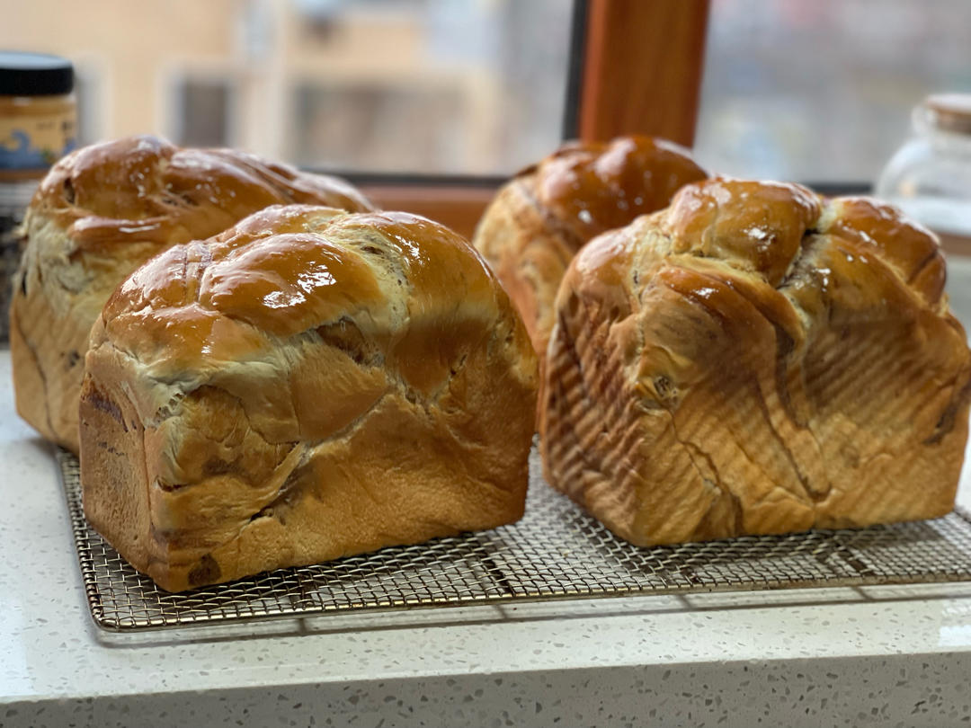 双重拉丝的红糖麻薯吐司