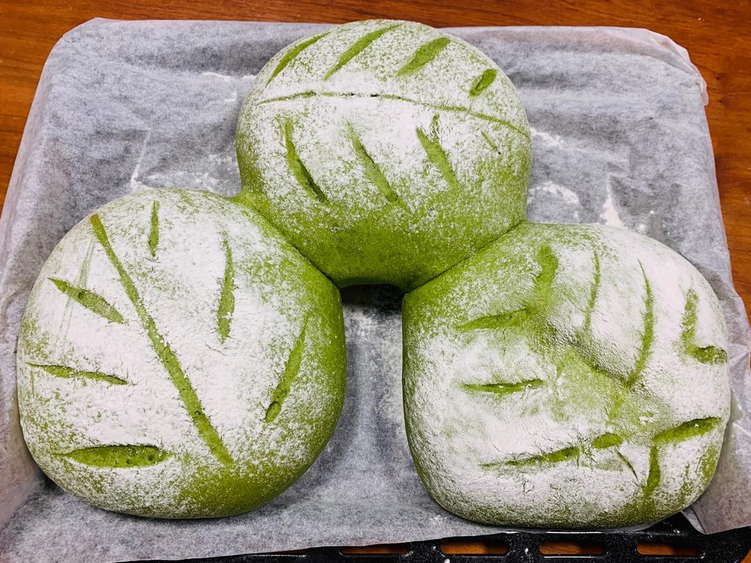 比原麦山丘还好吃的【抹茶麻薯古早味面包】肉松红豆沙