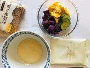 健康早餐，紫薯面包卷的做法 步骤2