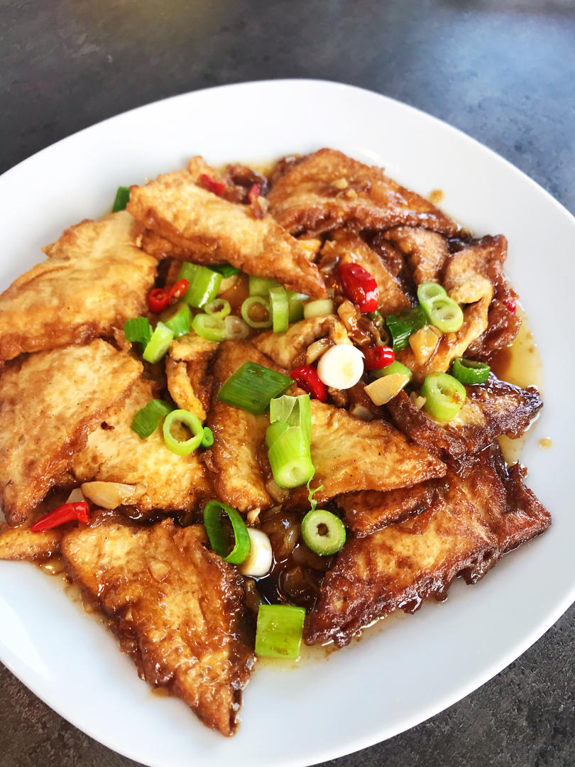 焖煎豆腐