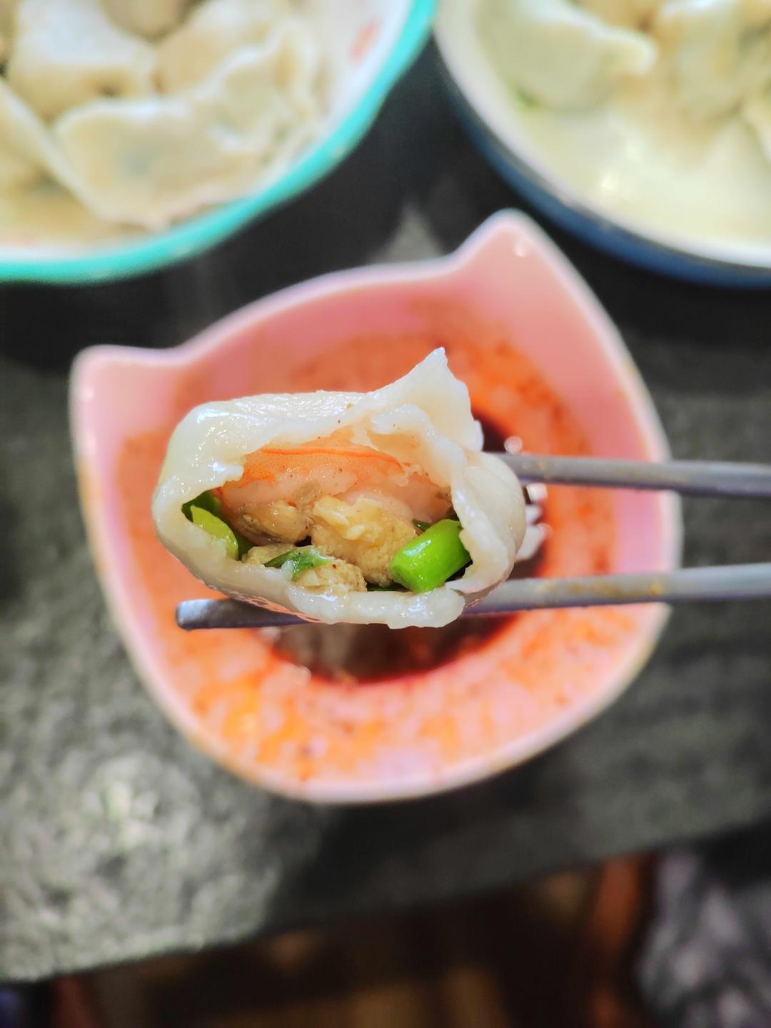 韭菜鸡蛋虾仁饺子（三人量）