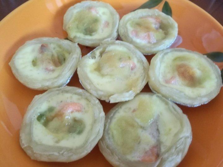 一口惊艳的青芥三文鱼挞