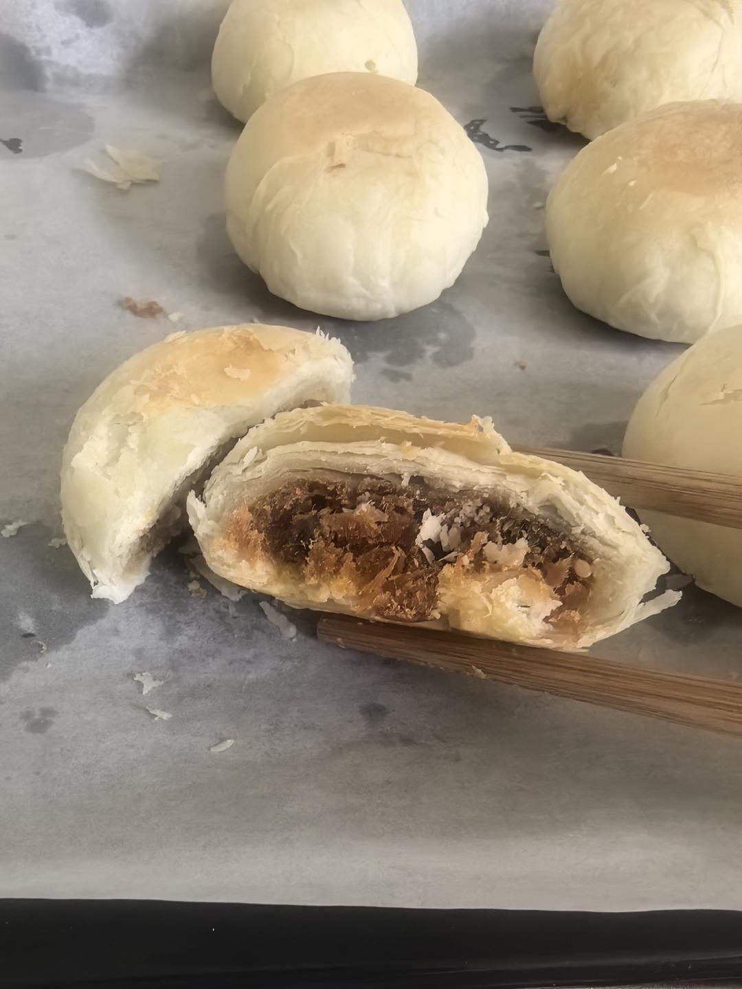 喷香喷香的肉松饼