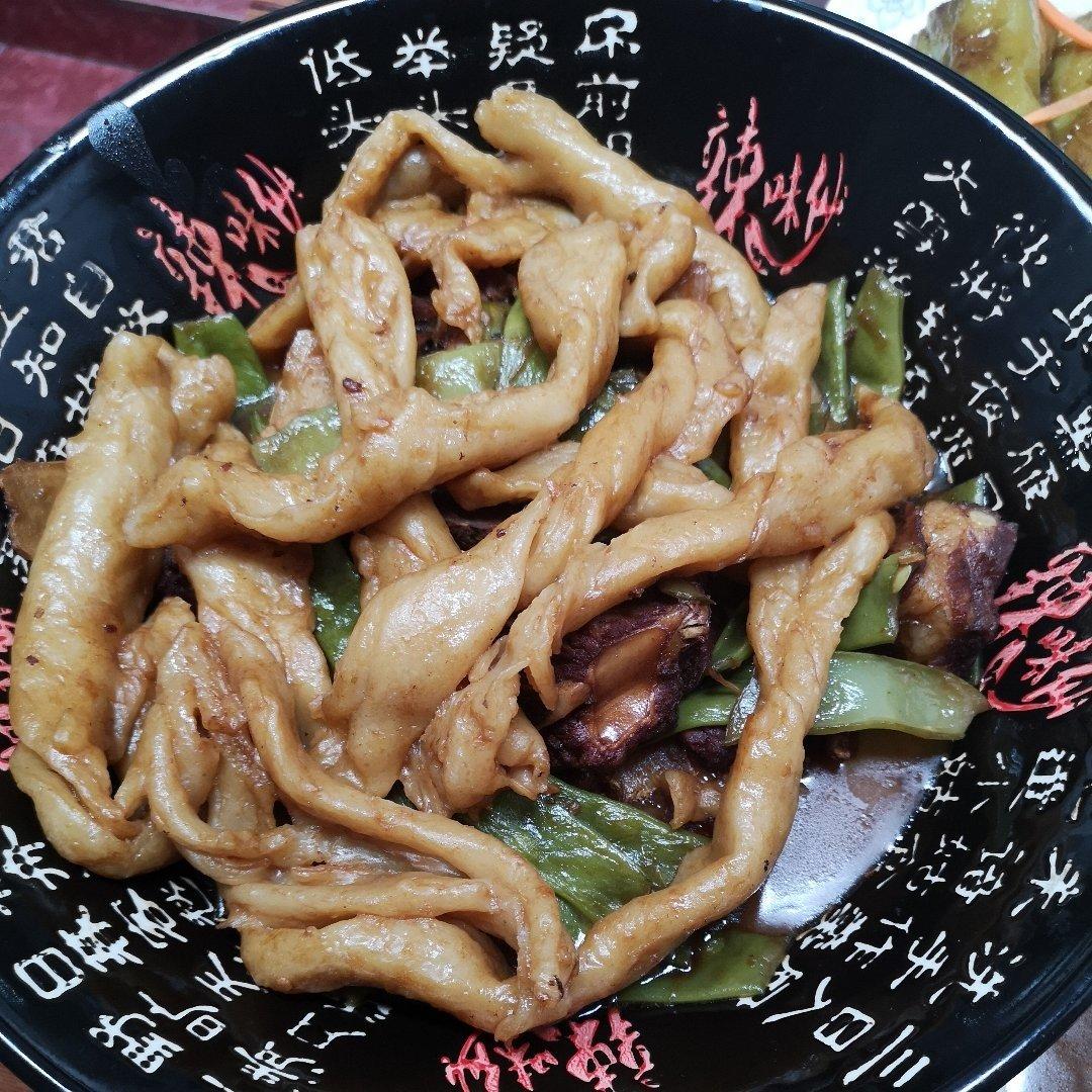 排骨扁豆粘卷子