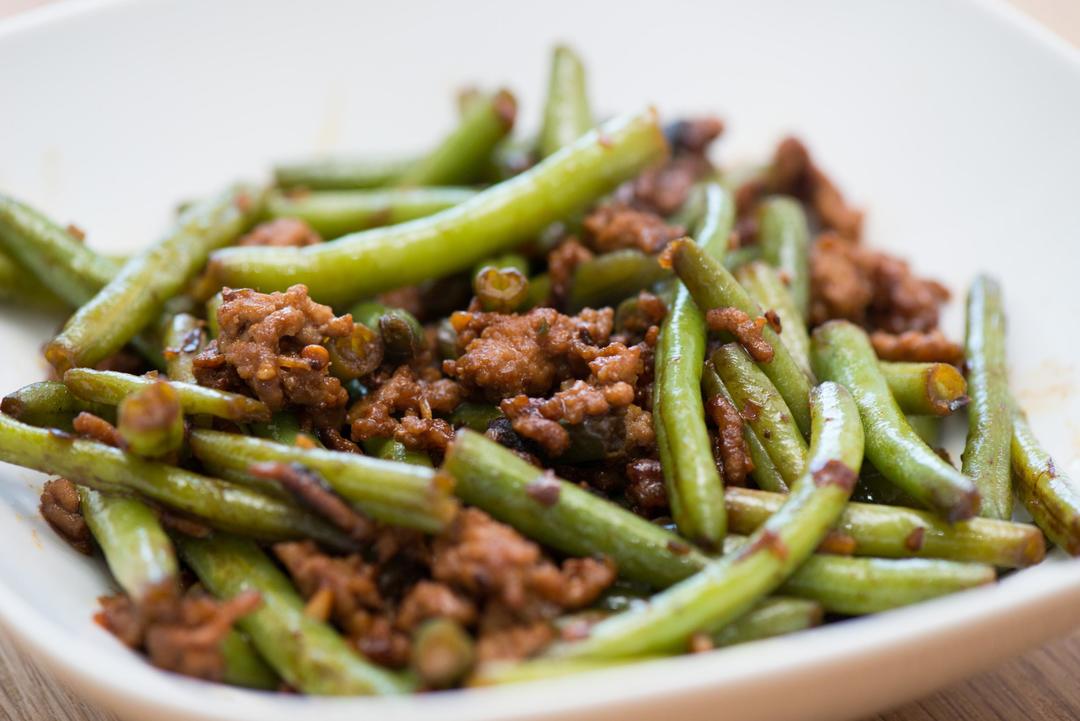 刀豆炒肉末的做法