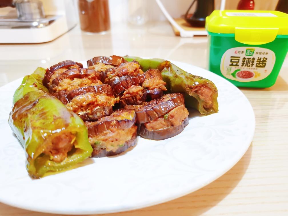 下饭神器—酱香茄盒尖椒盒的做法