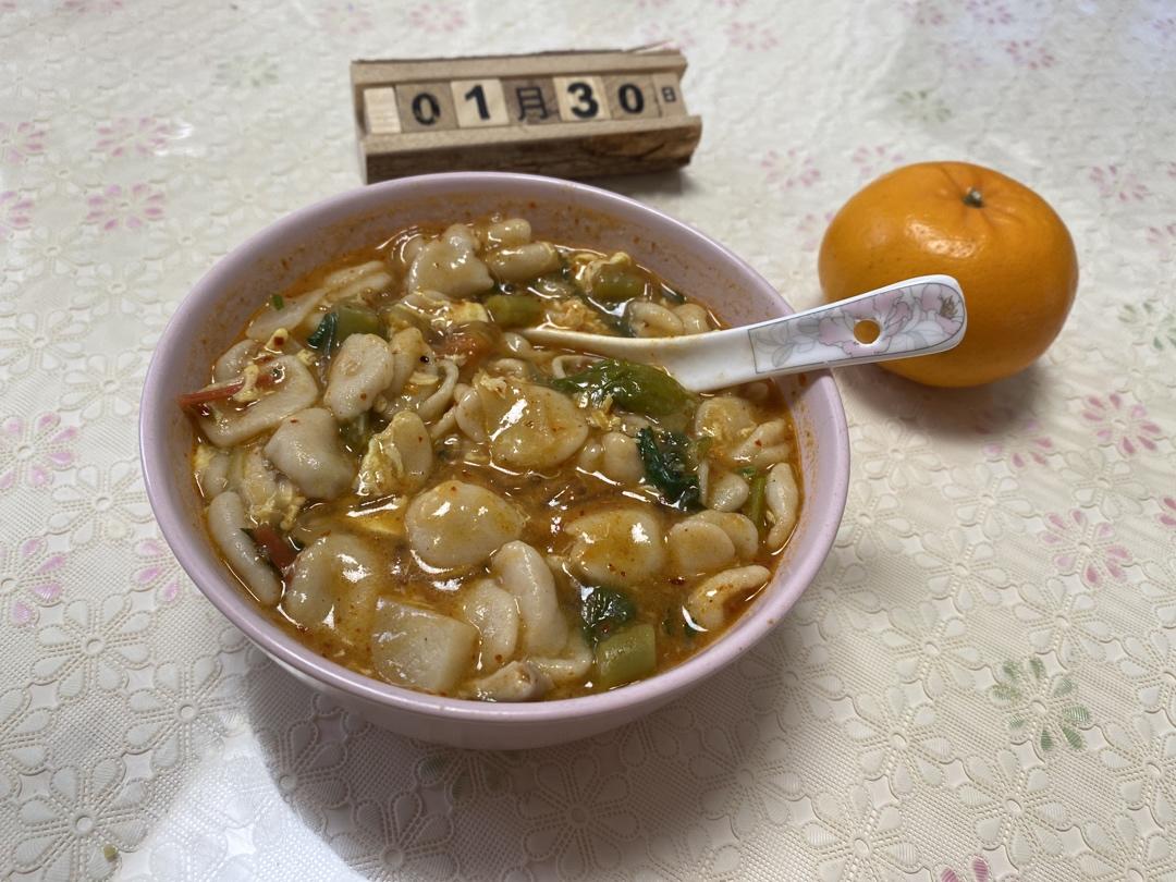 老陕传统的烩麻食(猫耳朵 年年)
