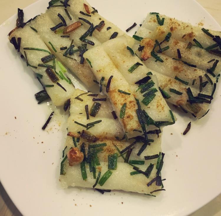 小葱煎年糕