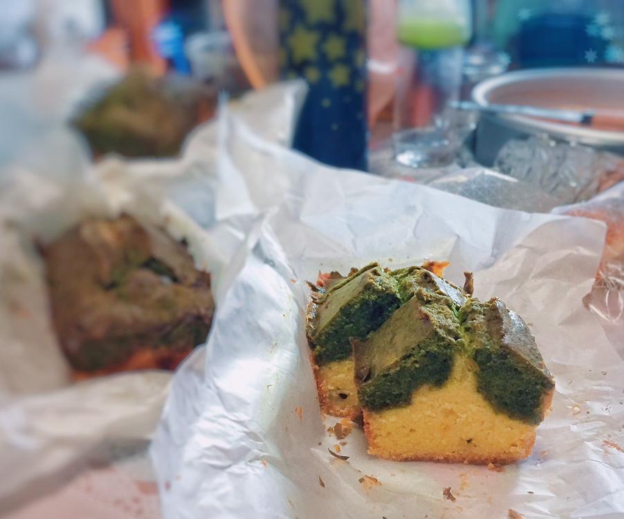 抹茶百香果磅蛋糕