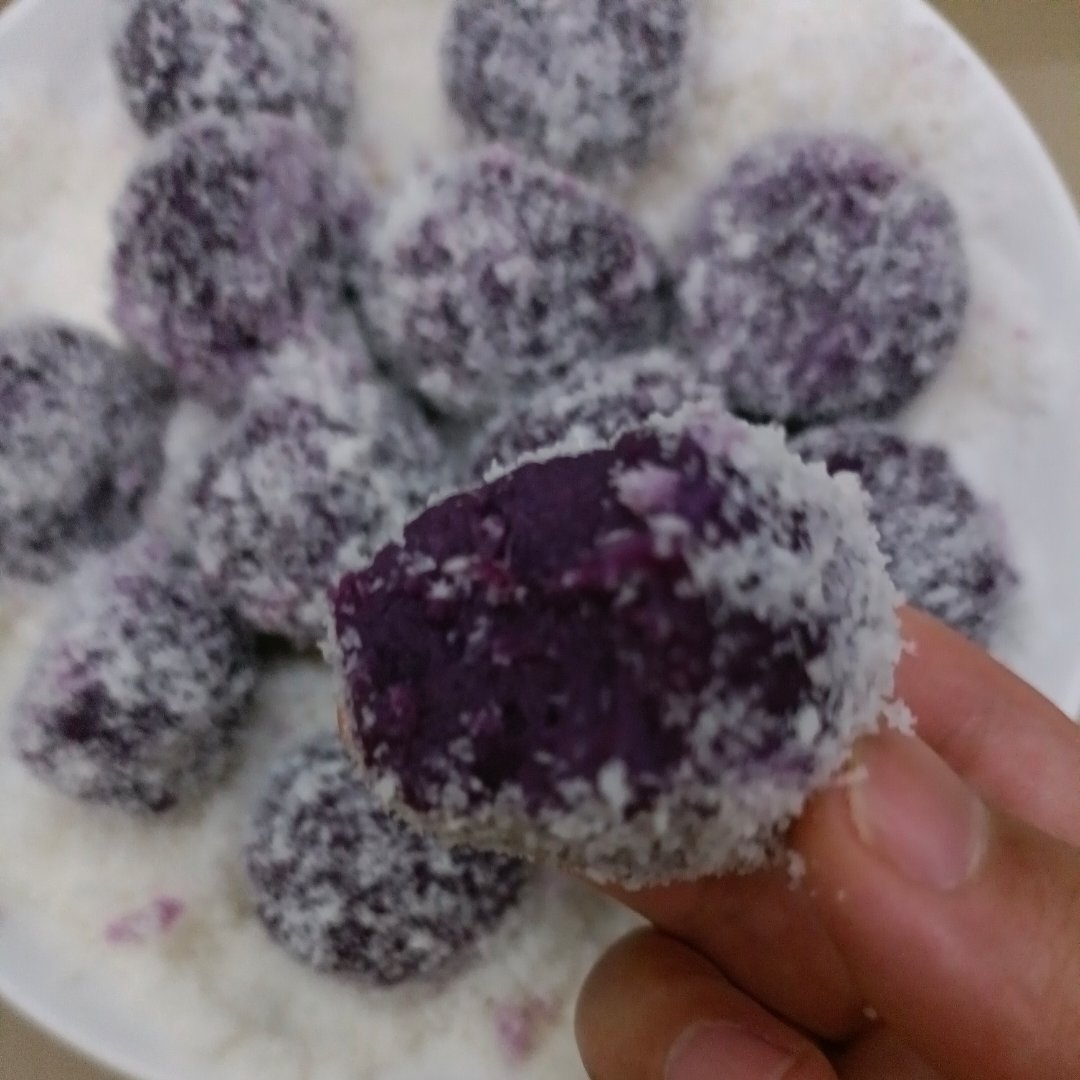 紫薯糯米糍（超简单）