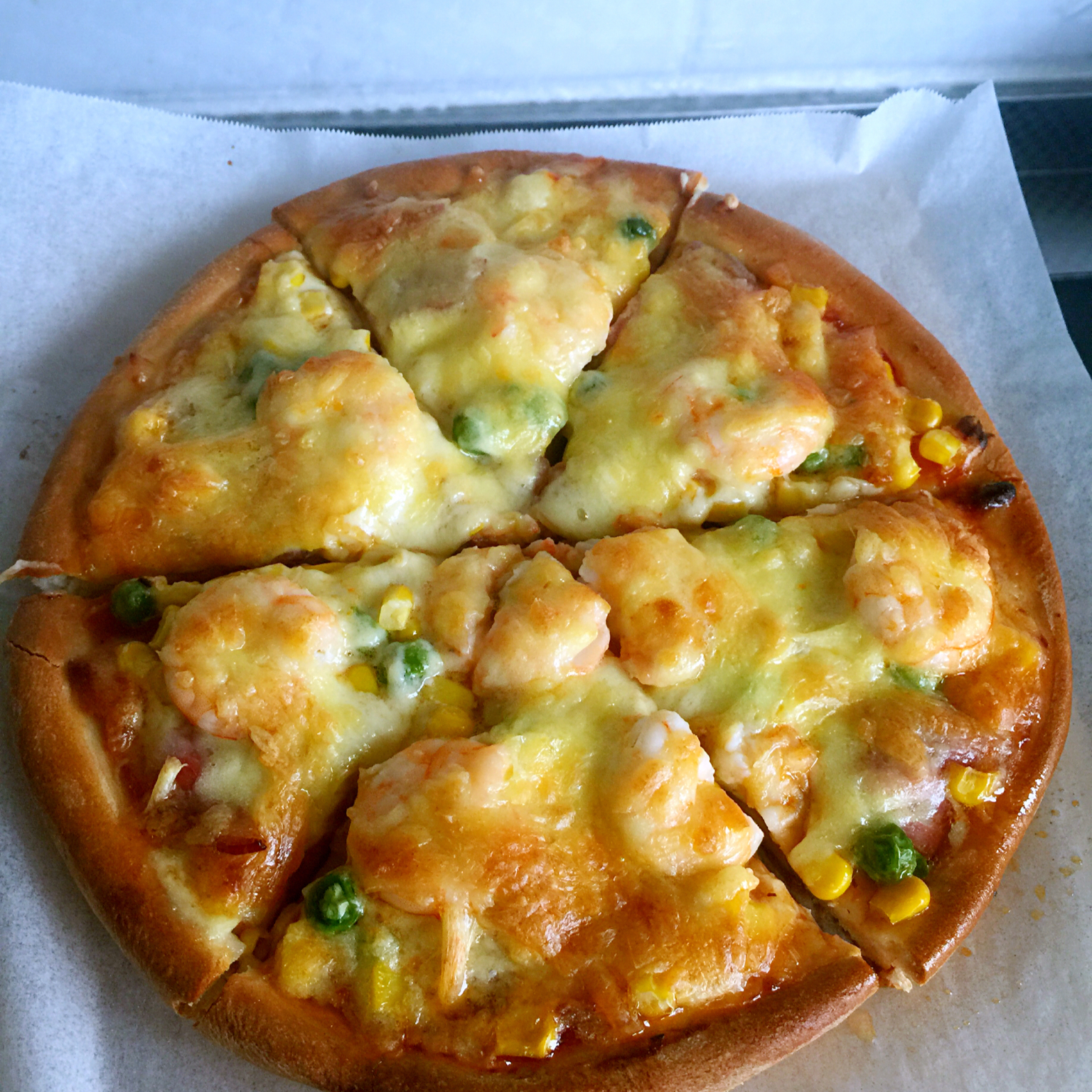 鲜虾培根薄披萨—海氏烤箱定制