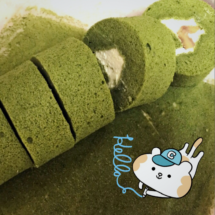 抹茶红豆蛋糕卷（福田淳子版）