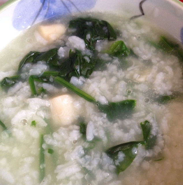 干贝菠菜粥