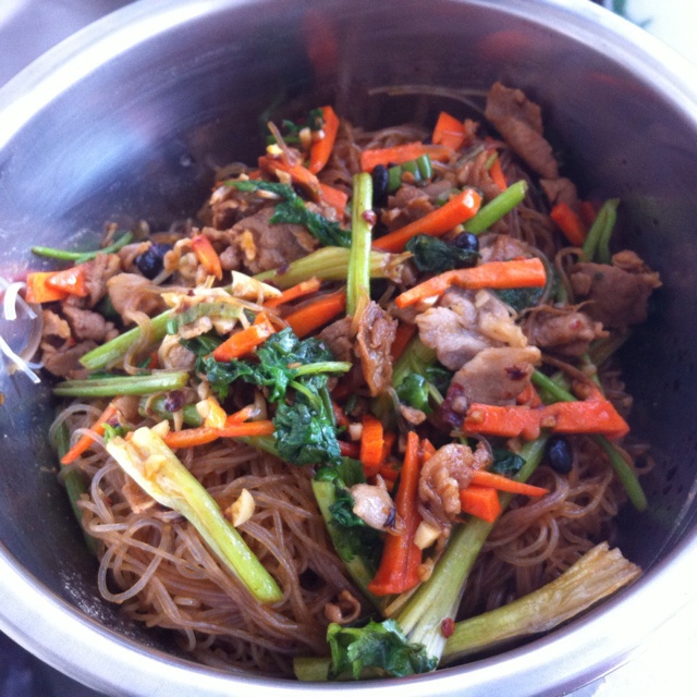 肉末（肉丝）炒粉丝