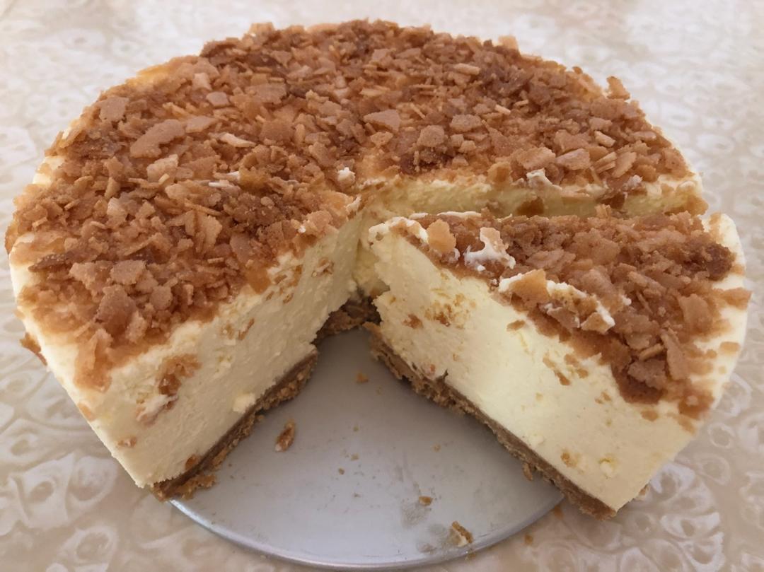 小柠檬177做的不用烘焙的杏仁芝士蛋糕 cheese cake