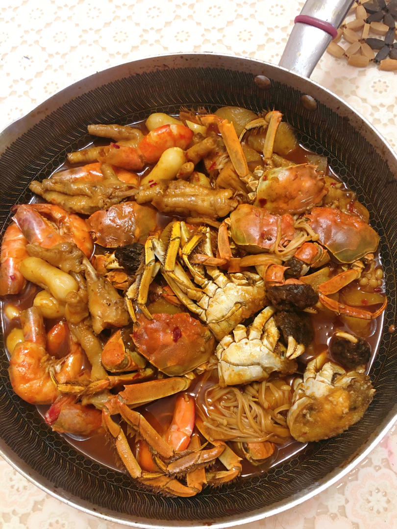懒懒哎呀做的胖哥俩肉蟹煲