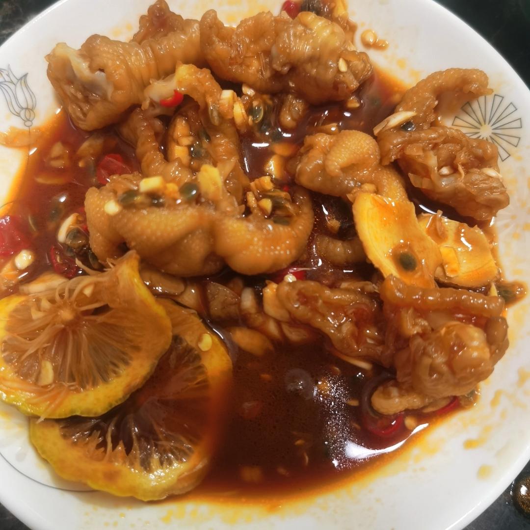 🍋柠檬百香果🌶️酸辣网红鸡爪