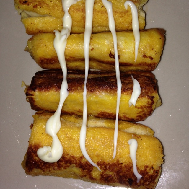 笑一个-4做的吐司版香蕉派