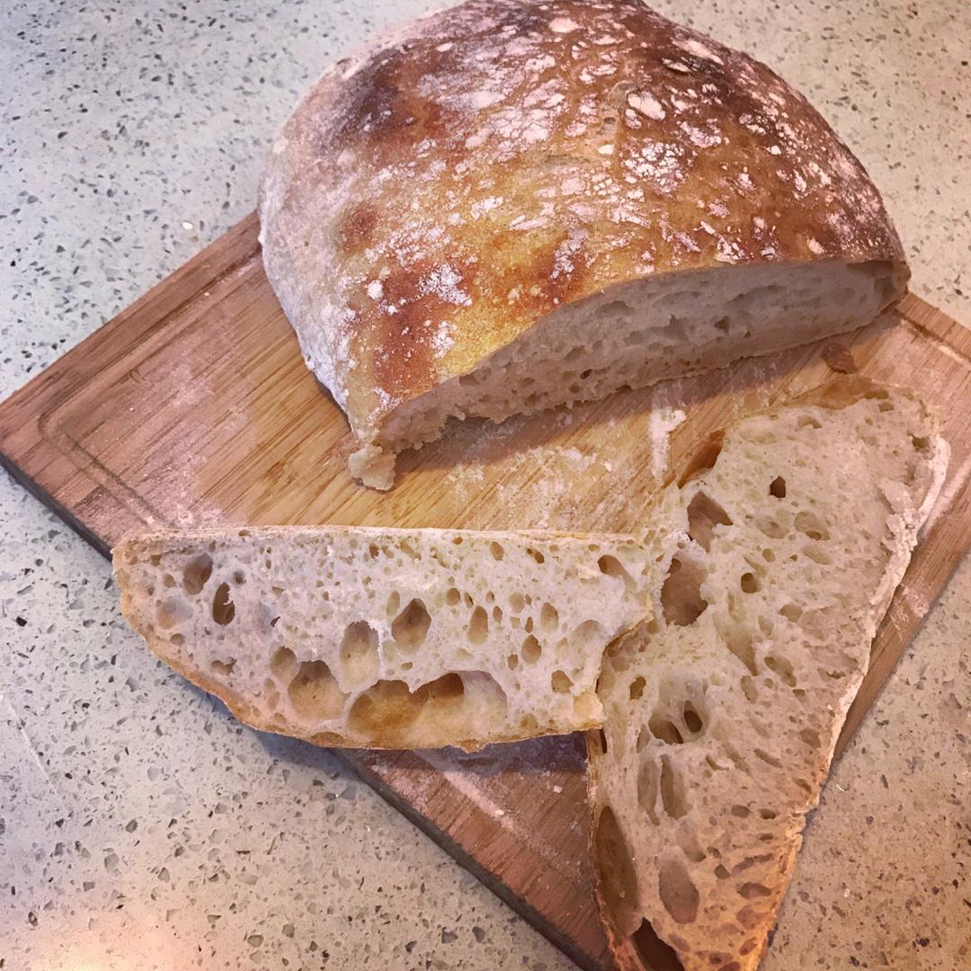 欧包/乡村面包-无油不用揉 No Knead Bread