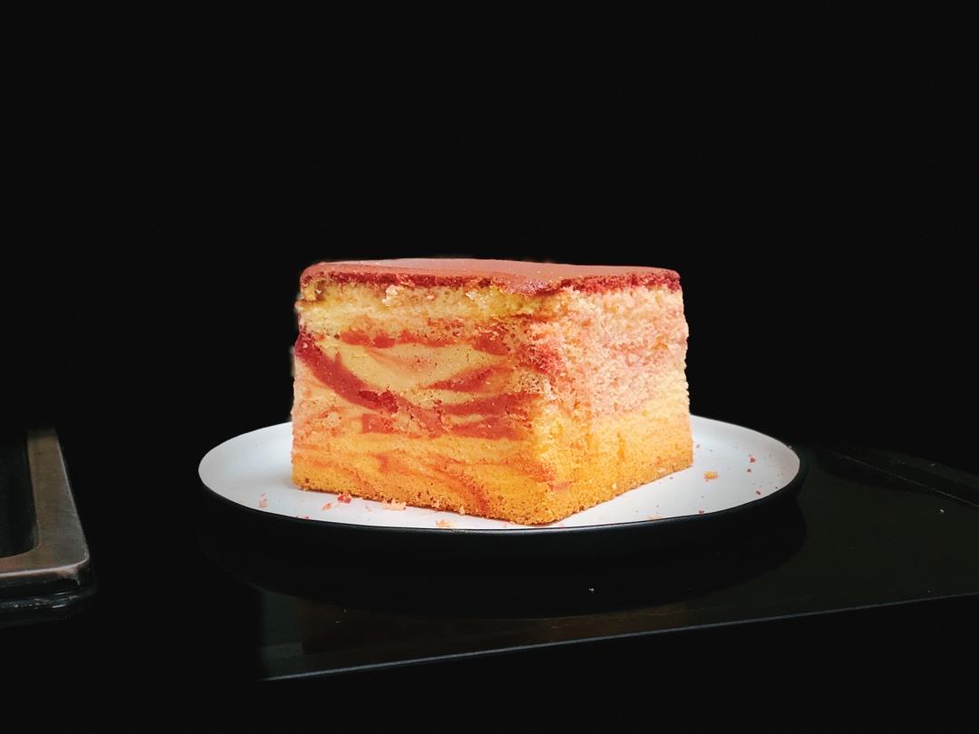 红丝绒大理石戚风Marbled Chiffon Cake（后蛋法超细腻）