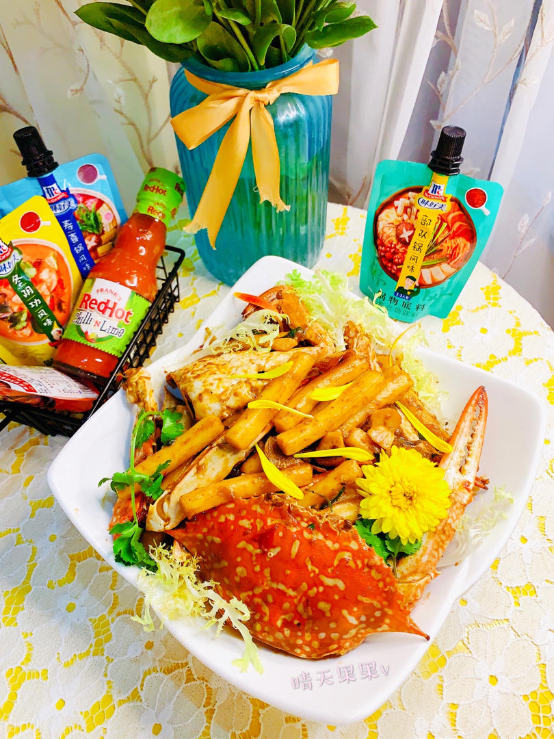 简单快手菜——韩式花蟹炒年糕