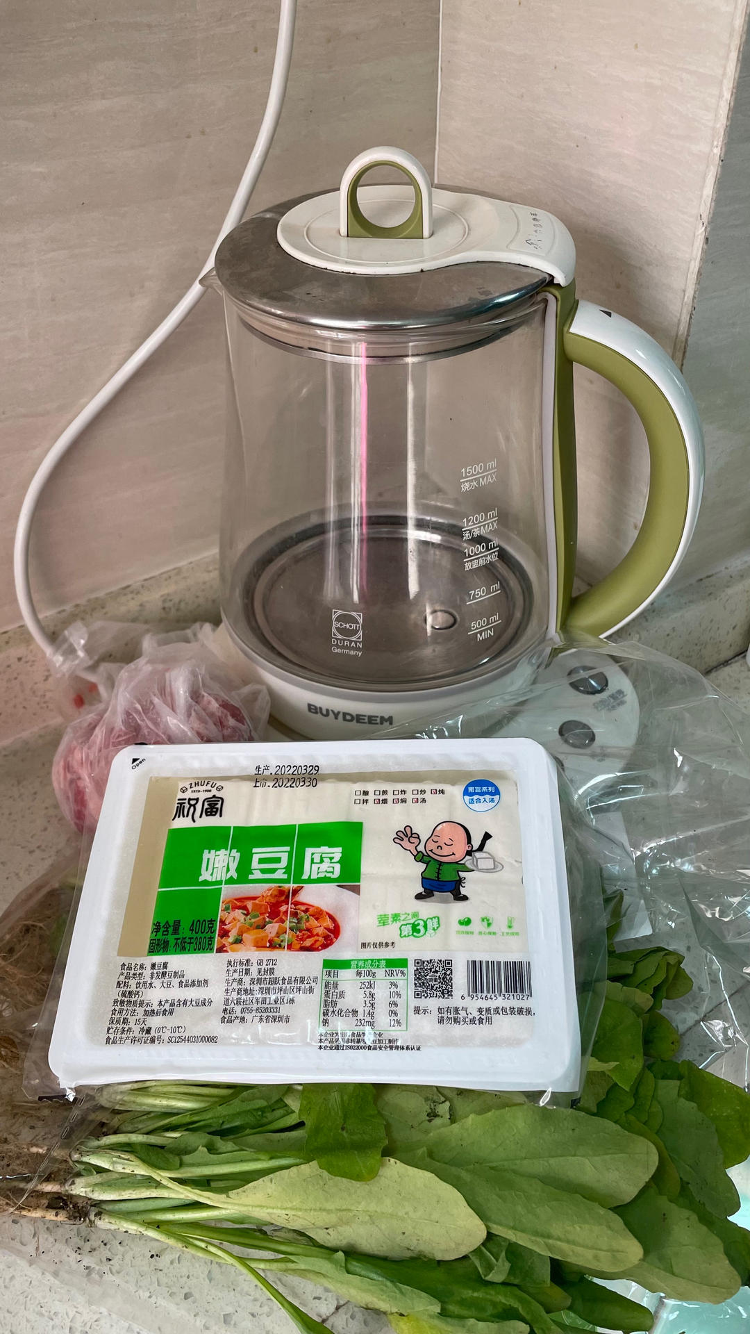 荠菜豆腐羹【4月北鼎养生壶食谱】