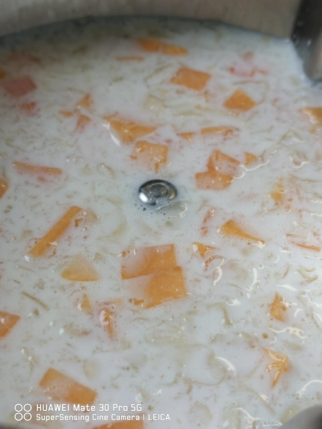 木瓜银耳牛奶（比店里好吃！）